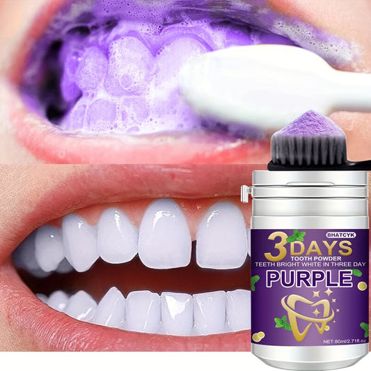 Poudre De Nettoyage Des Dents Violette, Poudre De Polissage Des Dents Pour Un Nettoyage En Profondeur, Poudre De Nettoyage Des Dents Pour La Vie Quotidienne