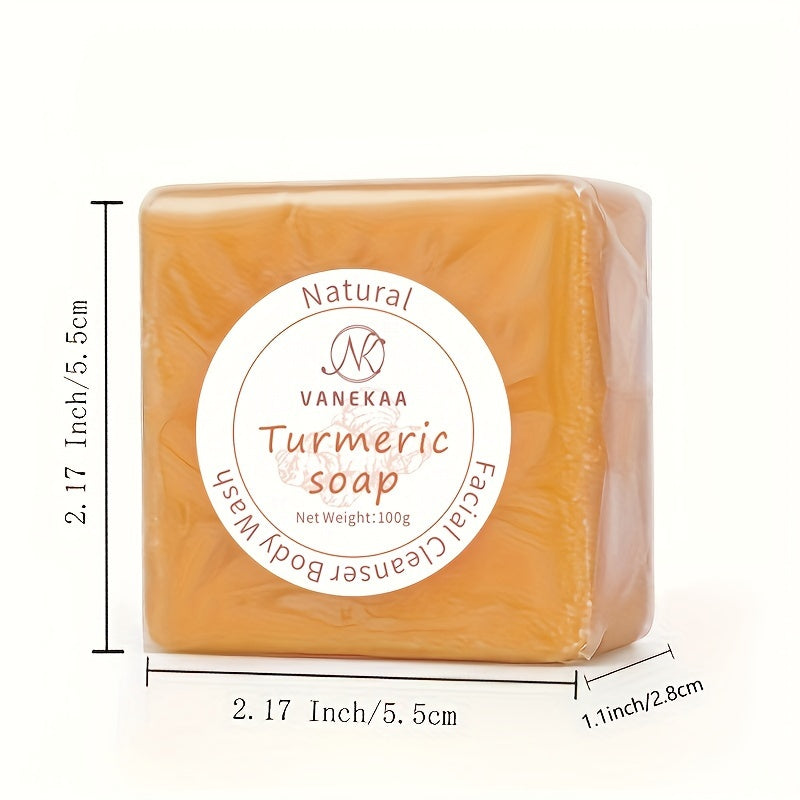 Savon artisanal nettoyant profond au curcuma naturel, nettoyage en profondeur de la peau et contrôle de l'huile, nettoyage de l'acné et des taches sombres, hydratant, mousse riche et dense