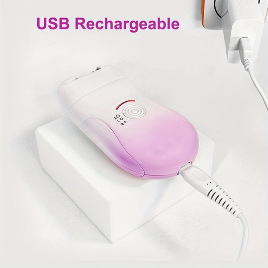 Épilateur De Cheveux Pour Femmes, 3 En 1 Épilateur Sans Fil Pour Femmes Pour Les Jambes Et Les Bras, Rasoir Électrique Rechargeable Pour Enlever Les Poils - Rechargeable Via USB