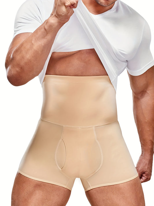 Short gainant taille haute pour le ventre JUNLAN pour hommes, sous-vêtements de compression amincissants pour sculpter la silhouette